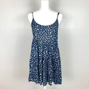 Don’t Ask Why Navy Floral Dress w/ Open Back